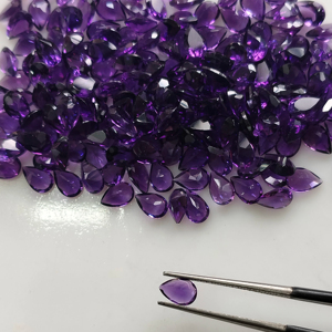 Ametista Africana Natural, Corte Pera de 6x4MM, Color Morado, Gema Suelta de la Mejor Calidad para Joyería - Product Image 6