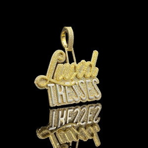 Pendentif en forme de tête d'ours en or rose plaqué pour homme, style hip-hop, avec diamants, de la marque Ice Legacy - Product Image 1