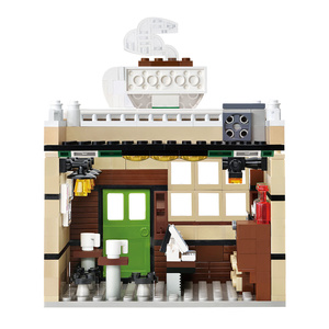 OXFORD TOWN STREET CAFE Urban Casual Street Coffee Shop Building <b>Blocks</b> Leisure Store Scene Children DIY Assemble Play Toy - Product Image 3