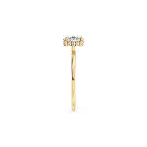 Bague de fiançailles REYES personnalisée avec halo caché en diamant HPHT CVD cultivé en laboratoire, certifiée IGI, or massif 14 carats, bijoux fins - Product Image 4