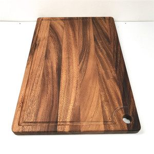 Planche à découper rectangulaire en bois d'acacia Walnu 2023, avec support pour couteau en bois, épaisseur 1,5 cm, compatible lave-vaisselle, écologique, pour pain et charcuterie - Product Image 3