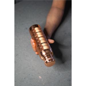 Handmade Hammered Pure Copper Water <b>Bottle</b> - Leakproof Ayurvedic Copper Vessel for Yoga, Fitness & Wellness - 100% Pure Copper - Product Image 2
