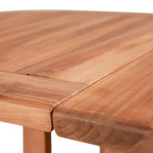 Ensemble de table à manger moderne en bois massif pliable pour 6 personnes, table ovale en pierre, imperméable, durable, écologique, multifonctionnelle, pour villa - Product Image 4