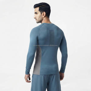 Men Performance Compression Shirt <b>Athletic</b> Long Sleeve Base Layer Workout Gym Running Fitness Sportswear Custom Logo OEM ODM - Product Image 2