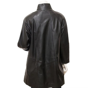 Mantic Enterprises Women's Genuine Leather Regular Jacket Full Sleeve Button Closure Breathable <b>Animal</b> Print Blouson Cashmere - Product Image 2