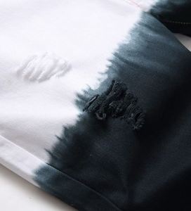 Shorts en jean pour hommes, fermeture à cordon sur le devant, coupe ample, décontracté, mode estivale, tissu en coton confortable, vente en gros directe d'usine - Product Image 4