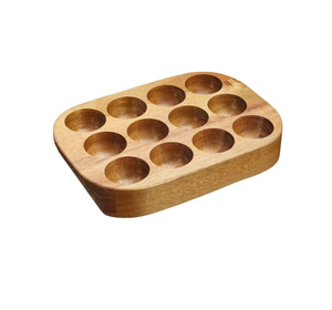 Bandeja para Huevos de Madera con Acabado Natural, Diseño Nuevo y Duradero, Porta Huevos Rústico de Madera, Apto para Refrigerador de Cocina - Product Image 4