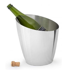 Seau à glace en acier inoxydable, pince à champagne, bac à boissons, design de luxe, refroidisseur à vin en acier le plus vendu, prix abordable - Product Image 6