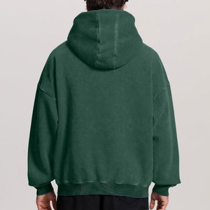 Sweat-shirts à capuche zippés en molleton de coton délavé à l'acide, couleur personnalisée OEM ODM, mode hiver homme, haute qualité, respirant, écologique - Product Image 2