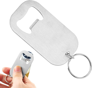 <b>Custom</b> Stainless Steel Bottle Opener Keychain Portable Metal Beer Bottle Opener <b>Key</b> <b>Ring</b> Promotional Gift - Product Image 2