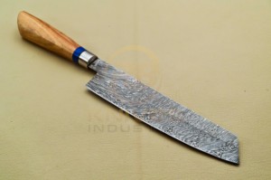 Handmade Damascus Steel Chef <b>Knife</b> <b>Set</b> in Wooden Handle Polished Straight Edge <b>Sharp</b> in Damascus steel - Product Image 4