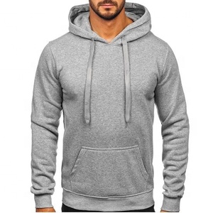 Sudadera con capucha de forro polar sólido personalizada, con capucha cruzada y bolsillo frontal tipo canguro, estilo casual, venta al por mayor - Product Image 2