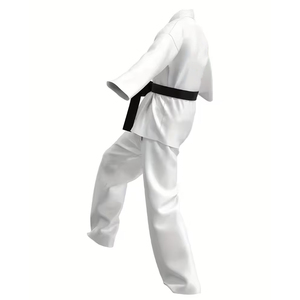 Kimono de Karate Blanco 100% Algodón, Corte Regular, Transpirable, Unisex, para Adultos, Ropa de Artes Marciales - Product Image 4