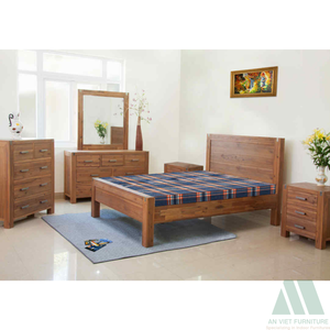 Fabricante de Muebles de Dormitorio Modernos de Alta Calidad OEM ODM, Camas de Madera Listas para Armar, Tamaños Personalizables, Vietnam - Product Image 4
