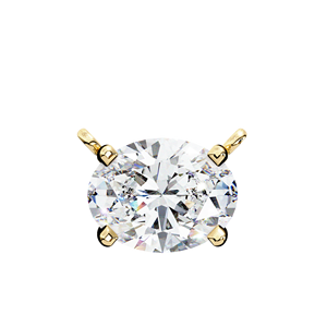 จี้เพชรทรงรี 2 กะรัต ทองคำแท้ 14K แบบมินิมอล พร้อมใบรับรอง IGI ตัวเรือนแบบหนามเตย สำหรับผู้หญิง เหมาะเป็นของขวัญสำหรับงานปาร์ตี้ - Product Image 3