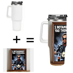 Stainless Steel Tumbler 40oz Insulated Travel Mug With Handle For <b>Coffee</b> And Tea - Product Image 1