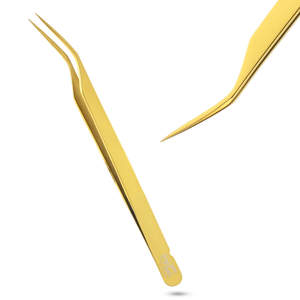 Pince à cils Mega Volume à pointe en fibre en forme de L, applicateur d'isolation pour extensions de cils - Product Image 1