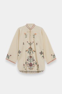 Embroidered Cotton Kurta For Women Traditional Indian Pakistani Casual Wear Loose Fit All Seasons - Product Image 2