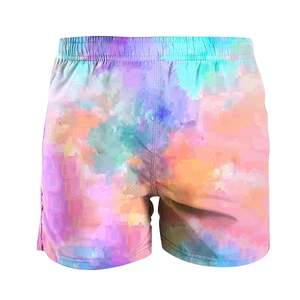 Pantalones cortos de verano para hombre con estampado de palmeras, cintura elástica con cordón, estilo tropical, casual, coloridos, blancos, camiseta de verano para hombre - Product Image 5