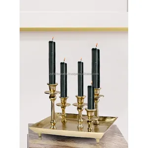 Elegant Gold and <b>Black</b> Metal Handmade Contemporary Candle <b>Holder</b> for Home Decoration Modern Living Rooms and Christmas - Product Image 3