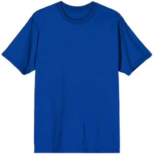 เสื้อยืดคอกลมแขนสั้นผู้ชาย สีน้ำเงินรอยัล ผ้าฝ้าย 100% ทรงปกติ สวมใส่สบาย ลายการ์ตูน ผลิตจากผ้าเจอร์ซีย์ถัก เป็นมิตรต่อสิ่งแวดล้อม - Product Image 1