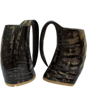 Authentic Handcrafted Handmade Eco-Friendly Viking Style Horn Mug Rustic Beer Stein Tankard Handle Mead Wine Ale Liquor Lovers - Product Image 2