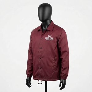 Custom <b>Men</b> Sporty Breathable Lightweight Stand Collar Front Autumn Outerwear Coated Coaches <b>Jackets</b> - Product Image 2