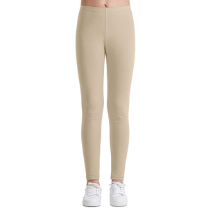 <b>Girls</b> <b>Navy</b> Blue Full Length Cotton High Waist <b>Leggings</b> Elastic Waist Knit Fabric School Uniform Pants - Product Image 6