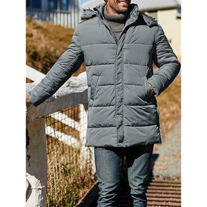Chaqueta de Invierno MAGNUS WEARS de Primera Calidad, Larga, con Capucha de Piel Sintética, Transpirable, Talla Grande para Hombre, con Forro de Fibra de Bambú y Cierre de Cremallera - Product Image 5