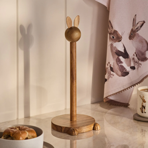 Porte-rouleau de cuisine en bois en forme de lapin, support décoratif pour essuie-tout en gros du Vietnam, organisateur de table de Pâques - Product Image 6