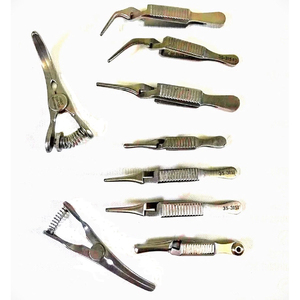 Juego de 9 Pinzas Quirúrgicas Vascularizadoras Tipo Bulldog, Instrumental Quirúrgico - Product Image 1