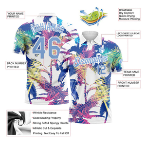 Polo pour homme en polyester et élasthanne, impression par sublimation, vente en gros OEM, sport, golf, anti-transpiration, personnalisable - Product Image 2