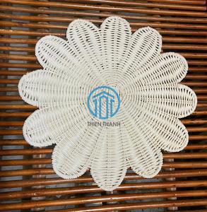 Rattan Placemat <b>Round</b> Flower Rattan Placemats Wicker Woven Placemat for <b>Table</b> From Artex Thien Thanh - Product Image 5