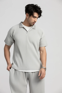 เสื้อโปโลแขนสั้นผู้ชาย, เสื้อยืดคอปกเสื้อลำลองหลวมระบายอากาศ - Product Image 6