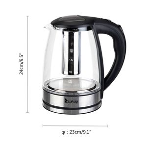 HD 1861 110V 1200W 1.8L กาต้มน้ำไฟฟ้าแบบแก้วพร้อมระบบปิดอัตโนมัติแบบไร้สาย - Product Image 2