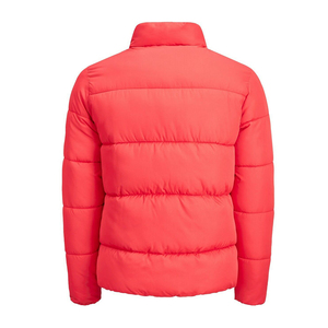 Chaqueta Acolchada Roja para Hombre con Cuello Alto, Cierre de Cremallera, Resistente al Viento, Abrigo Casual de Invierno con Relleno de Poliéster, Corte Regular - Product Image 2