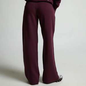 ชุดวอร์มสีแดงเลือดหมูแบบมีฮู้ด แขนยาว สกรีนโลโก้ได้ตามต้องการ สำหรับผู้หญิง ใส่เล่นกีฬากลางแจ้ง ระบายอากาศได้ดี สไตล์ไฮสตรีท ชุดฤดูหนาวสำหรับผู้หญิง - Product Image 5