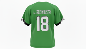 Maillots de football personnalisés verts en polyester respirant imprimé, coupe courte, pour la saison estivale, avec techniques de découpe automatisées - Product Image 4