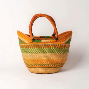 Durable Fait À La Main Seagrass Cercle Bolga Panier De Rangement Personnalisable Multifonctionnel Décoratif Usine Prix Fournisseur Vietnam - Product Image 1
