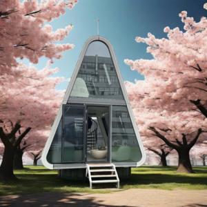 Sang Trọng Prefab Viên Nang Nhà Thép Mạ Kẽm Di Động Nhỏ Nhà Với Không Thấm Nước Ngoài Trời Vườn Phòng Khách Phòng Tắm Cho Nhà Kho - Product Image 2