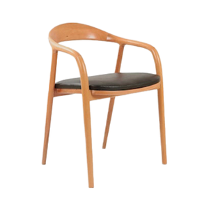 Silla de Comedor Escandinava Moderna y Minimalista, Madera de Teca Sólida, Tapicería de Lino, Ecológica y Duradera para Uso en Interiores/Exteriores y Hoteles - Product Image 1