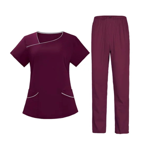 Wholesale Women's Nursing <b>Scrub</b> Uniforms Printed <b>Scrubs</b> Set Stretch <b>Scrub</b> <b>Top</b> Jogger Pants Hospital Work - Product Image 3