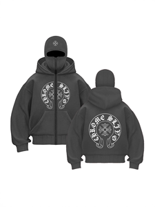 Nouveau sweat à capuche unisexe tendance coupe ample imprimé numérique motif croix européenne et américaine, fer à cheval et cœur, pour l'hiver - Product Image 3