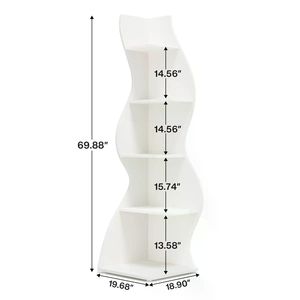 Estantería de Esquina Moderna, Diseño de Librería Elegante y Contemporáneo - Product Image 3