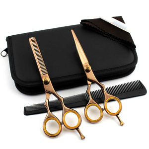 Professional Barber Hair Cutting Scissors Set Stainless Steel Sharp Thinning Right-Handed Shears <b>Kit</b> for Hairdressers - Product Image 1