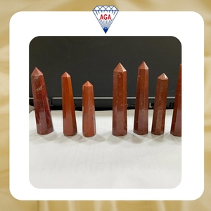 หินแจสเปอร์สีแดงธรรมชาติทรงพอยต์ คริสตัลแท่งสำหรับบำบัดเรกิ ช่วยปรับสมดุลจักระ หินขัดเงา จำหน่ายส่งจำนวนมาก - Product Image 2