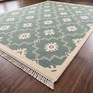 Custom Kilim Area <b>Rug</b> Geometric Wool Carpet Washable Pet Friendly <b>Non</b> <b>Slip</b> Floor Mat for Living Room Bedroom - Product Image 1