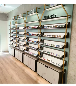 Premium Optical Display Furniture Wall Mounted Spectacle Rack Elegant Eyewear Display Units Modern Optical Shop Setup - Product Image 1