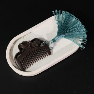 Wooden <b>Hair</b> Comb Handmade Floral Design <b>Flower</b> Carved Green Sandalwood Comb <b>Hair</b> Comb, Eco-Friendly <b>Hair</b> Care Tool - Product Image 3