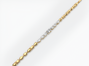 Pulsera de tenis de oro amarillo de 18 quilates con diamantes cultivados en laboratorio E VVS CVD de múltiples formas, estilo étnico para mujer, certificado IGI - Product Image 4